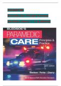 TEST BANK For Paramedic Care - Principles and Practice, 6th Edition, Volume 1 - 5 by Bledsoe, Verified Chapters, Complete Newest Version