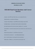 EESA06 Final Exam Questions And Correct Answers