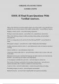 ESOL II Final Exam Questions With Verified Answers.