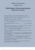 TDLR Esthetics Written Exam Questions And Correct Answers