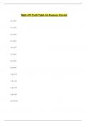 Math 470 Truth Table All Answers Correct 