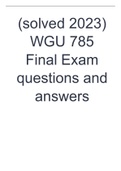 (solved 2023) WGU 785 Final Exam questions and answers