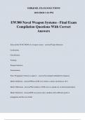 EW300 Naval Weapon Systems - Final Exam Compilation Questions With Correct Answers