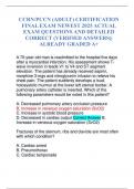 CCRN/PCCN (ADULT) CERTIFICATION FINAL EXAM NEWEST 2025 ACTUAL EXAM QUESTIONS AND DETAILED CORRECT (VERIFIED ANSWERS)| ALREADY GRADED A+