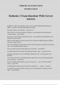 Euthenics 1 Exam Questions With Correct Answers