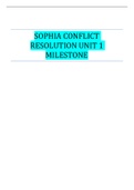 SOPHIA CONFLICT RESOLUTION UNIT 1 MILESTONE