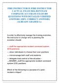 FIRE INSTRUCTOR II /FIRE INSTRUCTOR  2 ACTUAL EXAM 2024-2025 EXAM  COMPLETE ACCURATE EXAM 400  QUESTIONS WITH DETAILED VERIFIED  ANSWERS (100% CORRECT ANSWERS)  /ALREADY GRADED A+