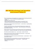 BIO 280 Microbiology Lab Questions And Answers Rated A+.