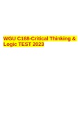 WGU C168-Critical Thinking & Logic TEST 2023