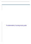 Fundamentals of nursing study guide