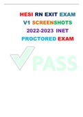  HESI RN EXIT EXAM V1 SCREENSHOTS 2022-2023 INET PROCTORED EXAM