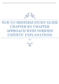 NUR 533 MIDTERM STUDY GUIDE CHAPTER BY CHAPTER APPROACH WITH VERIFIED EXPERTS’ EXPLANATIONS