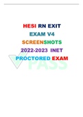 HESI RN EXIT EXAM V4 SCREENSHOTS 2022-2023 INET PROCTORED EXAM