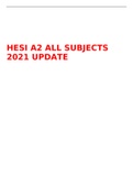 HESI A2 ALL SUBJECTS 2021 UPDATE