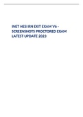 INET HESI RN EXIT EXAM V6 - SCREENSHOTS PROCTORED EXAM LATEST UPDATE 2023