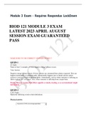 BIOD 121 MODULE 3 EXAM LATEST 2023 APRIL AUGUST SESSION EXAM GUARANTEED PASS