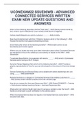 UCONEXAM22 SSUE06WB - ADVANCED CONNECTED SERVICES WRITTEN EXAM NEW UPDATE QUESTIONS AND ANSWERS 