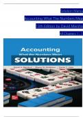 Solution Manual for Accounting What The Numbers Mean, 13th Edition By David Marshall | Verified Chapter's 1 - 16 | Complete Newest Version