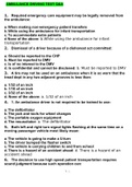 AMBULANCE DRIVING TEST EXAM QUESTIONS AND ANSWERS GRADED A+