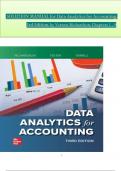 TEST BANK For Data Analytics for Accounting, 3rd Edition by Vernon Richardson, Verified Chapters 1 - 9, Complete Newest Version