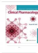 TEST BANK FOR ROACHS INTRODUCTORY CLINICAL PHARMACOLOGY, 11TH EDITION, SUSAN M FORD