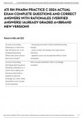 ATI RN PHARM PRACTICE 2024 ACTUAL EXAM COMPLETE QUESTIONS AND CORRECT ANSWERS WITH RATIONALES (VERIFIED ANSWERS) |ALREADY GRADED A+||BRAND NEW VERSION!!