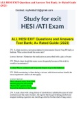 ALL HESI EXIT Questions and Answers Test Bank; A+ Rated Guide (2023)