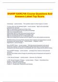 SHARP SARC/VA Course Questions And Answers Latest Top Score.