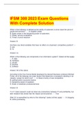 IFSM 300 2023 Exam Questions With Complete Solution 