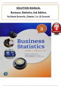 Solution Manual For Business Statistics 3rd Edition by Robert Donnelly, ISBN: 9780134685267, All 18 Chapters Covered, Verified Latest Edition