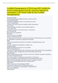 Certified Paraoptometric (CPO) Exam 2023 Verified for learners;(Information from the American Optometric Association's CPO Study Guide for the Certified Paraoptometric)