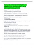 RYANAIR CONVERSION TOPIC #1- EXAM REVIEW QUESTIONS WITH COMPLETE SOLUTIONS