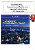 Solution Manual For Engineering Fundamentals: An Introduction to Engineering, 7th Edition by Moaveni, ISBN: 9780357684412, All 20 Chapters Covered, Verified Latest Edition