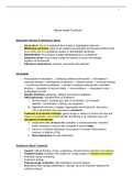 NUR 4552 Mental Health Final Exam Study Guide