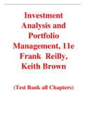 Investment Analysis and Portfolio Management 11th Edition By Frank  Reilly, Keith Brown (Test Bank)