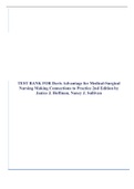 TEST BANK FOR Davis Advantage for Medical-Surgical Nursing Making Connections to Practice 2nd Edition by Janice J. Hoffman, Nancy J. Sullivan