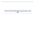 NR 667 VISE STUDY GUIDE With Complete Solution Latest 2023 