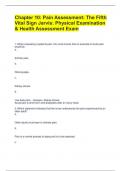 Chapter 10 Pain Assessment The Fifth Vital Sign Jarvis Physical Examination & Health Assessment Exam