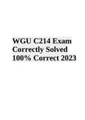 WGU C214 Exam Correctly Solved 100% Correct 2023