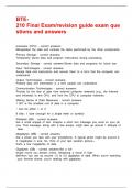 BTE-210 Final Exam/revision guide exam questions and answers