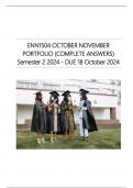 ENN1504 OCTOBER NOVEMBER PORTFOLIO (COMPLETE ANSWERS) Semester 2 2024 - DUE 18 October 2024; 100% TRUSTED Complete, trusted solutions and explanations.