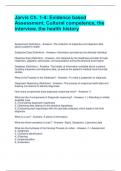 Jarvis Ch. 1-4 Evidence based Assessment, Cultural competence, the interview, the health history exam