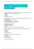 JARVIS Health Assessment practice questions Chapters 1, 4, and 8 with correct answers