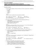 HEALTH SCI PRN0291 Chapter 05: Assessment, Nursing Diagnosis, and Planning Williams: deWit's Fundamental Concepts and Skills for Nursing, 5th Edition