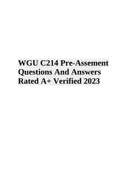 WGU C214 Pre-Assement 2023 (Questions And Answers Rated A+)