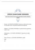 CPESC EXAM GUIDE 20242025 WITH GUARANTEED ACCURATE ANSWERS |VERIFIED