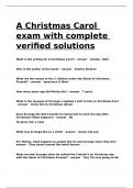 A Christmas Carol exam with complete verified solutions