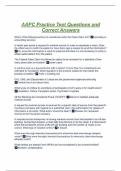 AAPC Practice Test Questions and Correct Answers