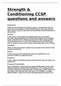 Strength & Conditioning CCSP questions and answers