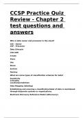 CCSP Practice Quiz Review - Chapter 2 test questions and answers.